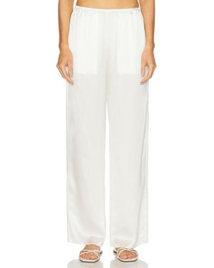 Enza Costa Silk Satin Pantlet - White