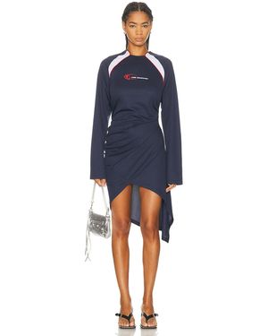 Jade Cropper Draped Twisted Sport Dress - Blue
