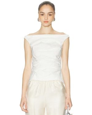 Jonathan Simkhai Maisel Draped Top - White