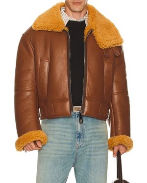 Acne Studios Lhovy Shearling Jacket - Brown