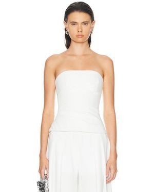 Monot Strapless Ruched Top - White