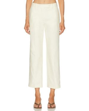 RENGGLI Cotton Twill Tailored Trouser - White