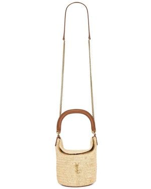Saint Laurent Top Handle Bucket Bag - Metallic