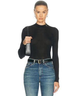 Saint Laurent Long Sleeve Top - Black
