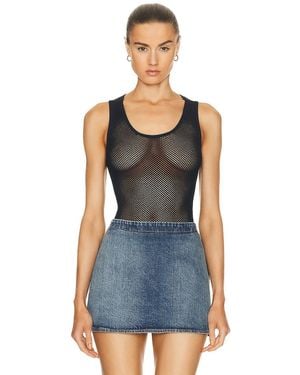 Alaïa Alaïa Fishnet Bodysuit - Blue