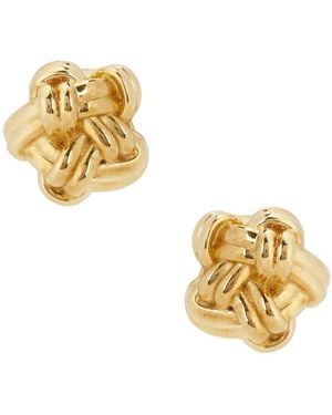 Bottega Veneta Flower Knot Earrings - Metallic