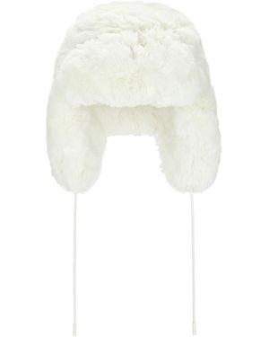 Goldbergh Cher Fluffy Aviator Hat - White