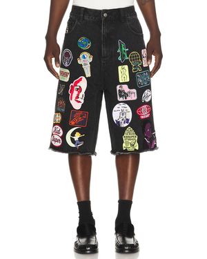 Kidsuper Patches Denim Short - Black
