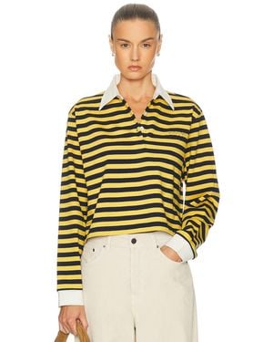 【MIUMIU】お洒落☆lady's ロゴ シアー 半袖シャツ yellow イエロー（黄色）系 MiuMiu(ミュウミュウ) ブラウス・シャツ
