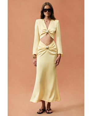 ROWEN ROSE For Fwrd Cut Out Maxi Dress - Yellow