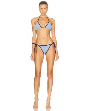 Hunza G Gina Contrast Bikini Set - Multicolor