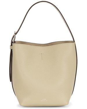 TOTEME Petite Belted Grained Leather Tote Bag - Multicolor