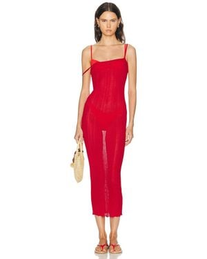 Haight Ivana Midi Knit Dress - Red