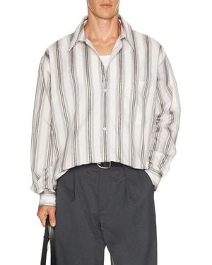 Won Hundred Maza Stripe Shirt - Gray