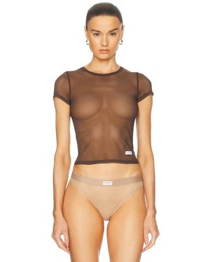 Alexander Wang Short Sleeve Tee - Brown