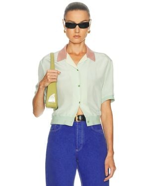Versace Short Sleeve Polo Top - White