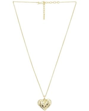 Completedworks Heart Locket Pendant Necklace - White