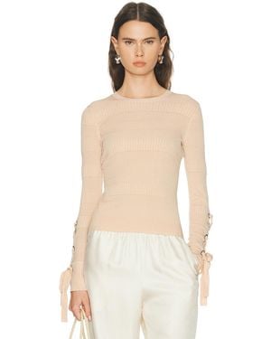 AKNVAS Jean Striped Top - White