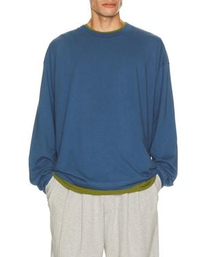 Dries Van Noten Hegland Long Sleeve Tee Shirt - Blue