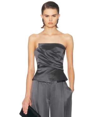 The Sei Wrap Bustier Top - Gray