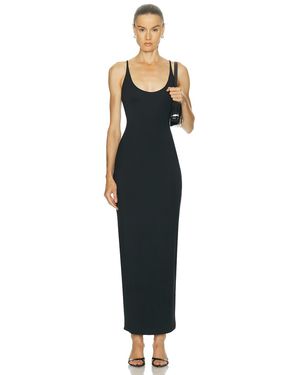 Skims Smooth Lounge Skimpy Scoop Neck Dress - Black