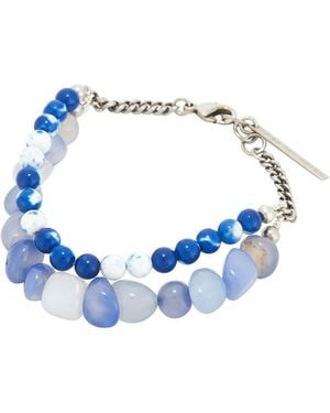 Dries Van Noten Handmade Combination Of Natural Stones Bracelet - Blue