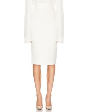 Roland Mouret Crepe Midi Skirt - White