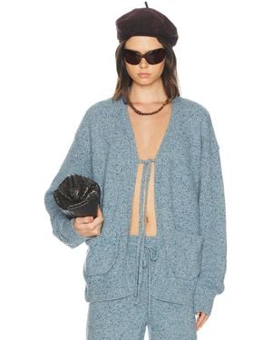 Helsa Paxton Fleck Cardigan - Blue