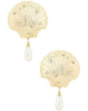 ROWEN ROSE Shell Earrings - Metallic