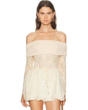 Zimmermann Story 1 Bodysuit Top - Natural
