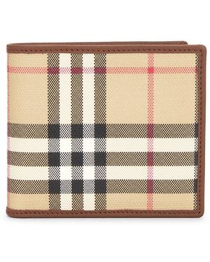 Burberry Pop Check Wallet - White