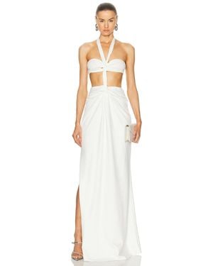 Sid Neigum Bandeau Knot Knit Dress - White