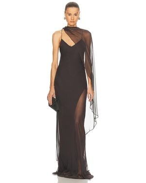 The Sei Cape Cami Slit Gown - Multicolor