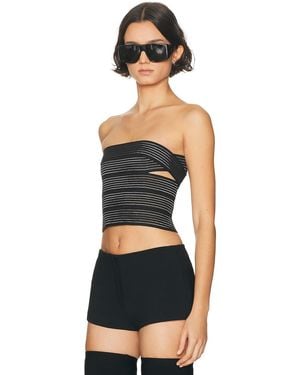 Halo Elastic Brace Corset Top - Black