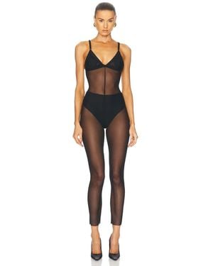 Norma Kamali Low Back Fara Slip Catsuit - Black