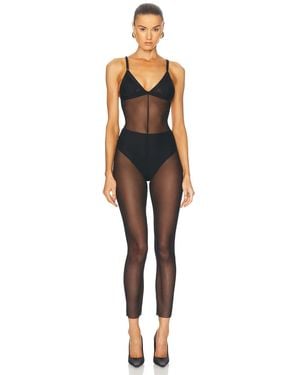 Norma Kamali Low Back Fara Slip Catsuit - Black