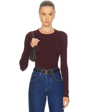 SABLYN Quincy Long Sleeve Fitted Crewneck Top - Purple