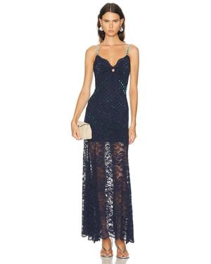 Rabanne Lace Maxi Dress - Blue