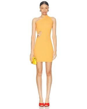 Moschino One Shoulder Mini Dress - Yellow