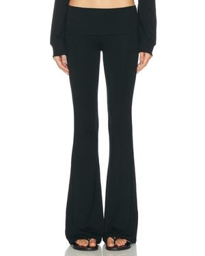 ÉTERNE Foldover Flare Pant - Blue