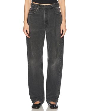 aligrace Vintage Belted Jeans - Black