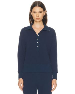 Negative Underwear Waffle Knit Pullover - Blue