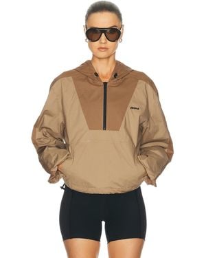 Skims Woven Cotton Half Zip Jacket - Multicolor