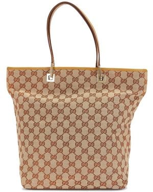 Gucci Gg Bucket Tote Bag - Brown