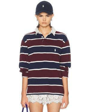 Polo Ralph Lauren Rugby Long Sleeve Polo T-Shirt - Blue