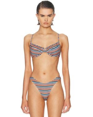 Heavy Manners Ruffled Up Underwire Bikini Top - Multicolor