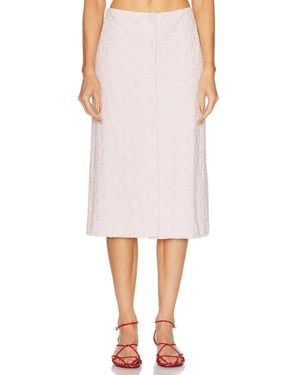 Jil Sander 3D Flower Skirt - White