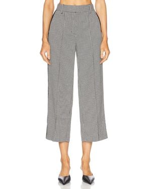Jonathan Simkhai Miki Cropped Button Hem Pant - Gray