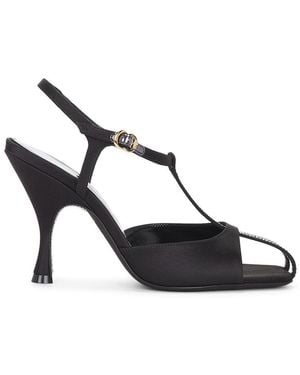 Herbert Levine Hidden Gem Satin Sandal - Black