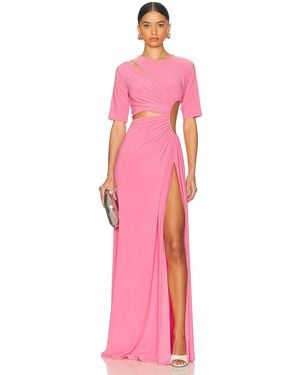 Sid Neigum Gathered Slit Maxi Dress - Pink